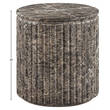 Meridian Furniture Catania Brown Concrete Indoor/Outdoor End Table