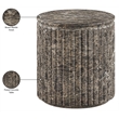 Meridian Furniture Catania Brown Concrete Indoor/Outdoor End Table