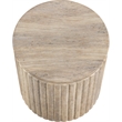 Meridian Furniture Catania Travertine Concrete Indoor/Outdoor End Table