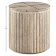 Meridian Furniture Catania Travertine Concrete Indoor/Outdoor End Table