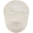 Meridian Furniture Catania White Concrete Indoor/Outdoor End Table