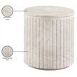Meridian Furniture Catania White Concrete Indoor/Outdoor End Table