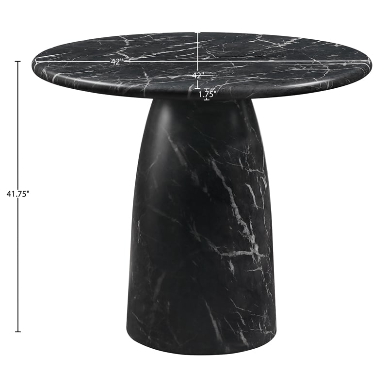 Meridian Furniture Cosenza Black Concrete Indoor/Outdoor Bar Table