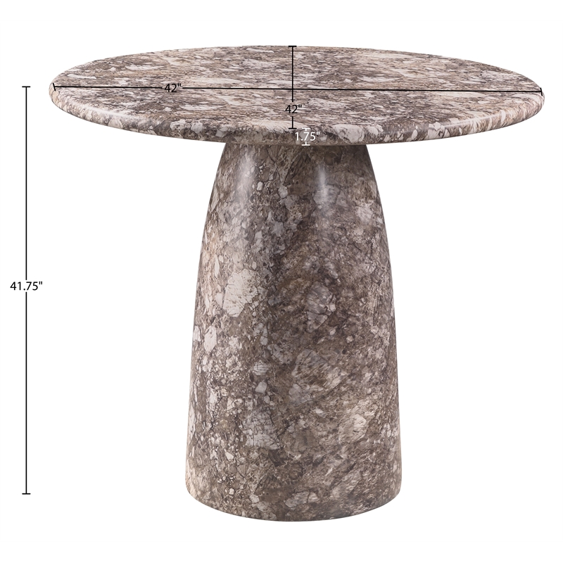 Meridian Furniture Cosenza Brown Concrete Indoor/Outdoor Bar Table