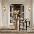 Meridian Furniture Cosenza Travertine Concrete Indoor/Outdoor Bar Table