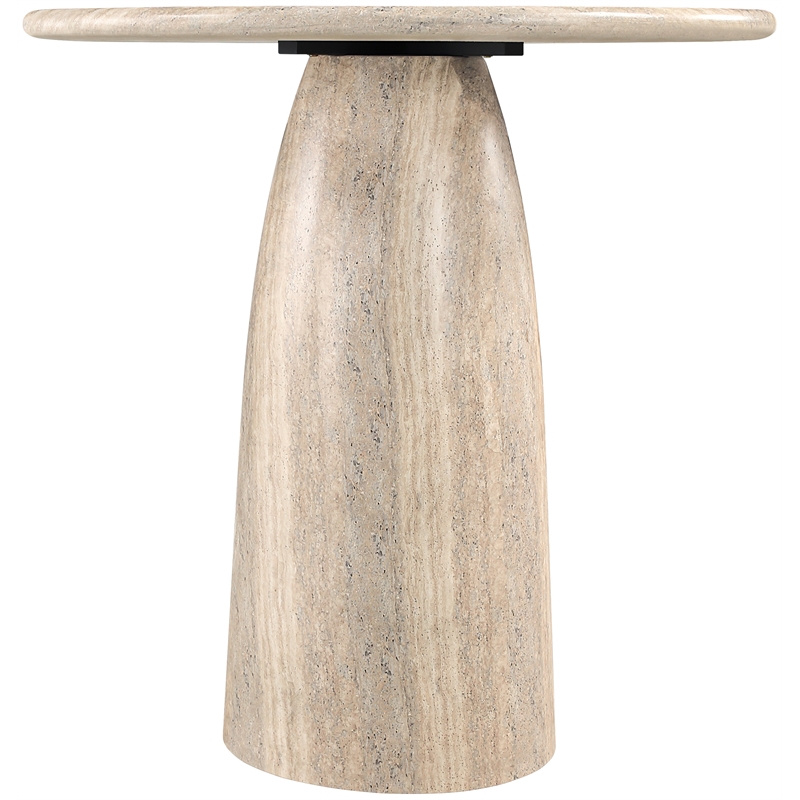 Meridian Furniture Cosenza Travertine Concrete Indoor/Outdoor Bar Table