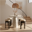 Meridian Furniture Cosenza White Concrete Indoor/Outdoor Bar Table