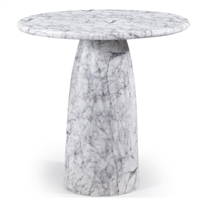 Meridian Furniture Cosenza White Concrete Indoor/Outdoor Bar Table