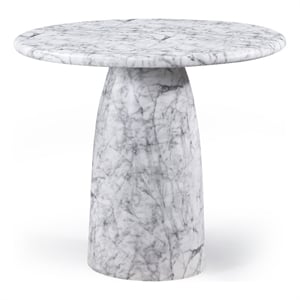 Meridian Furniture Cosenza White Concrete Indoor/Outdoor Bar Table