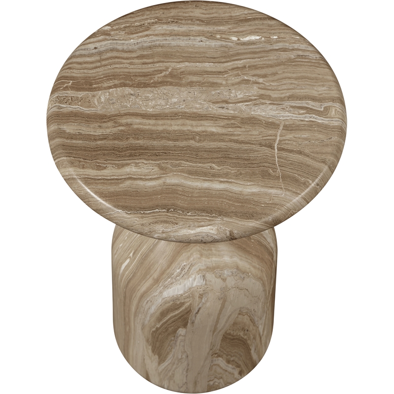 Meridian Furniture Savona Beige Concrete Indoor/Outdoor End Table