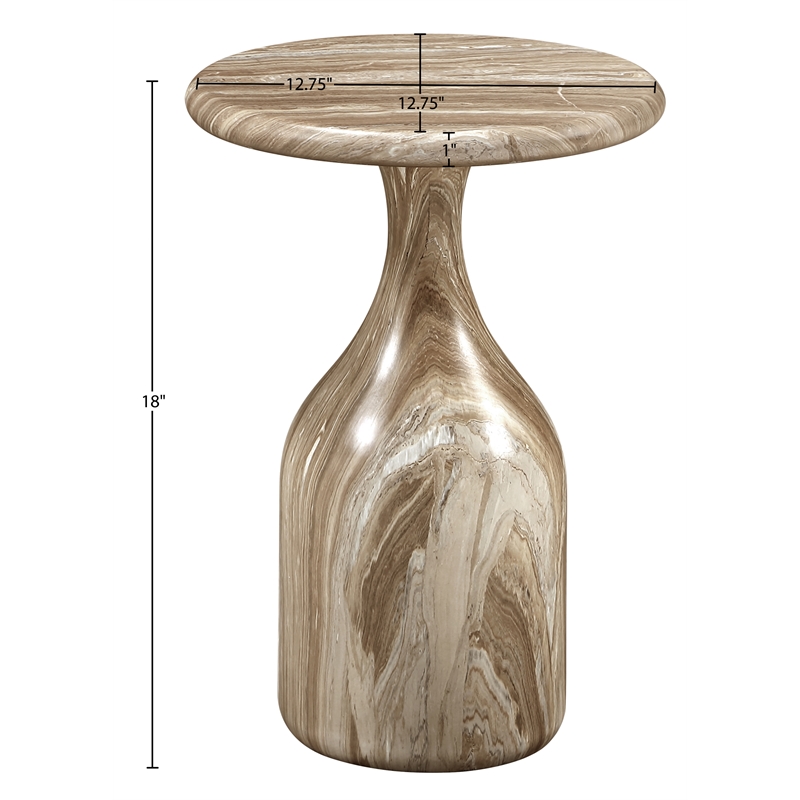 Meridian Furniture Savona Beige Concrete Indoor/Outdoor End Table