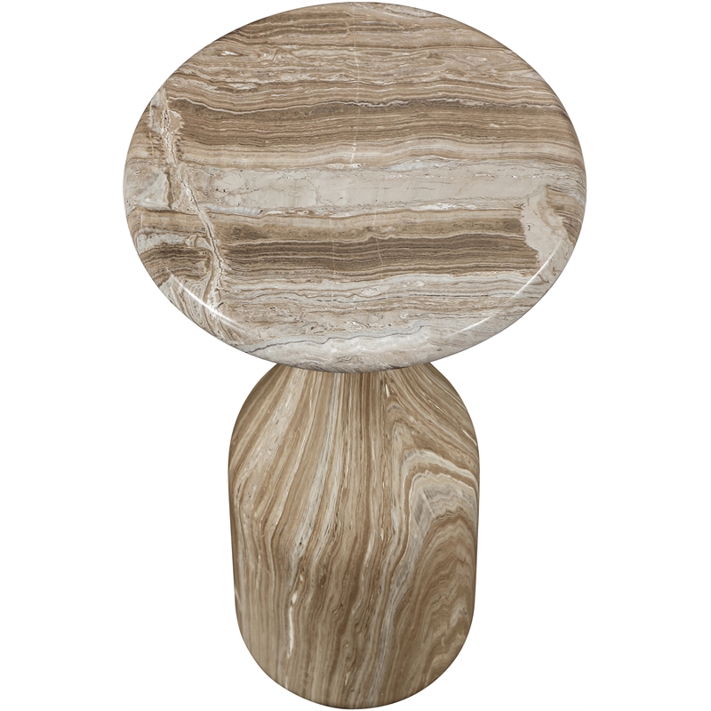 Meridian Furniture Savona Beige Concrete Indoor/Outdoor End Table