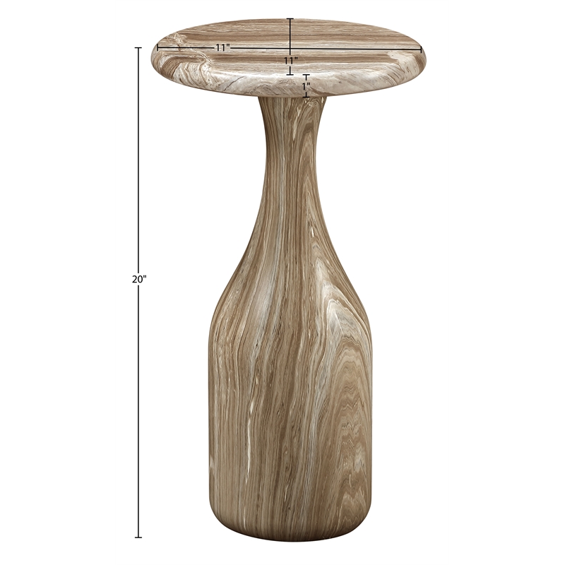 Meridian Furniture Savona Beige Concrete Indoor/Outdoor End Table