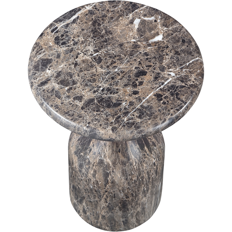 Meridian Furniture Savona Brown Concrete Indoor/Outdoor End Table