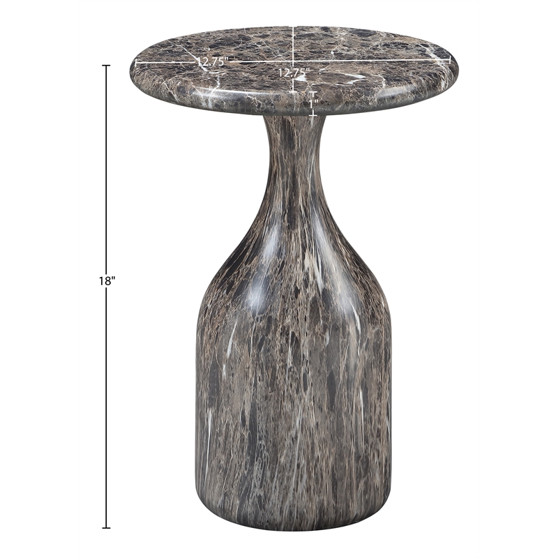 Meridian Furniture Savona Brown Concrete Indoor/Outdoor End Table