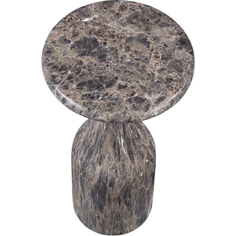 Meridian Furniture Savona Brown Concrete Indoor/Outdoor End Table