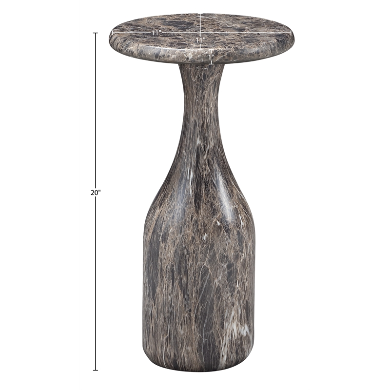 Meridian Furniture Savona Brown Concrete Indoor/Outdoor End Table