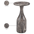 Meridian Furniture Savona Brown Concrete Indoor/Outdoor End Table