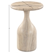 Meridian Furniture Savona Travertine Concrete Indoor/Outdoor End Table