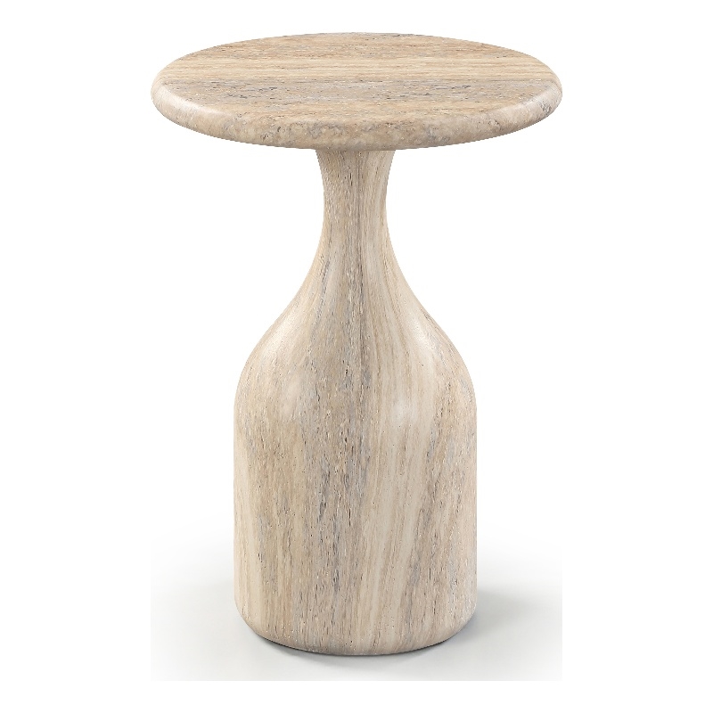 Meridian Furniture Savona Travertine Concrete Indoor/Outdoor End Table