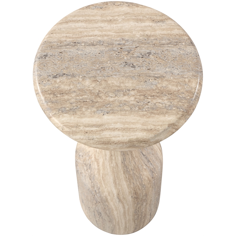 Meridian Furniture Savona Travertine Concrete Indoor/Outdoor End Table