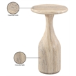 Meridian Furniture Savona Travertine Concrete Indoor/Outdoor End Table