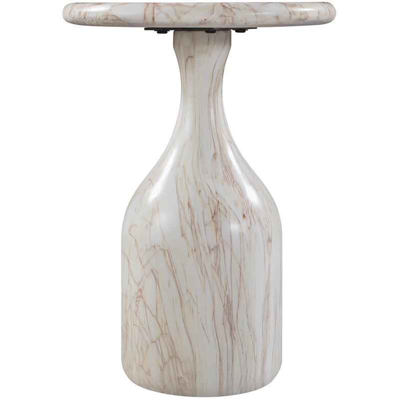 Meridian Furniture Savona White Concrete Indoor/Outdoor End Table