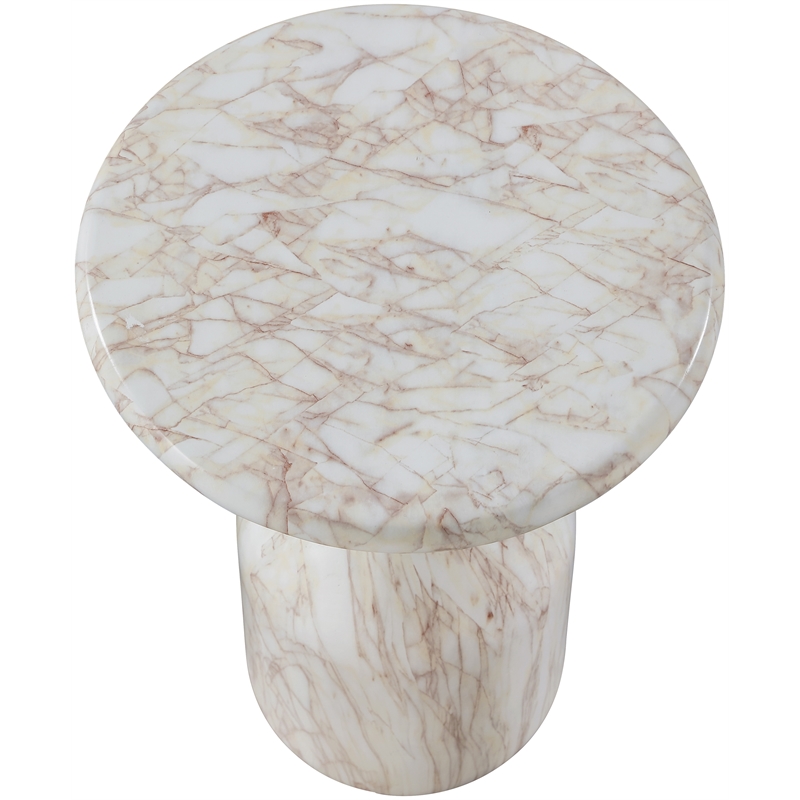 Meridian Furniture Savona White Concrete Indoor/Outdoor End Table