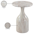 Meridian Furniture Savona White Concrete Indoor/Outdoor End Table