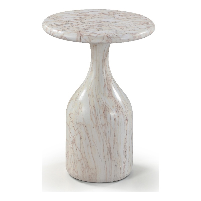 Meridian Furniture Savona White Concrete Indoor/Outdoor End Table