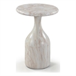 Meridian Furniture Savona White Concrete Indoor/Outdoor End Table