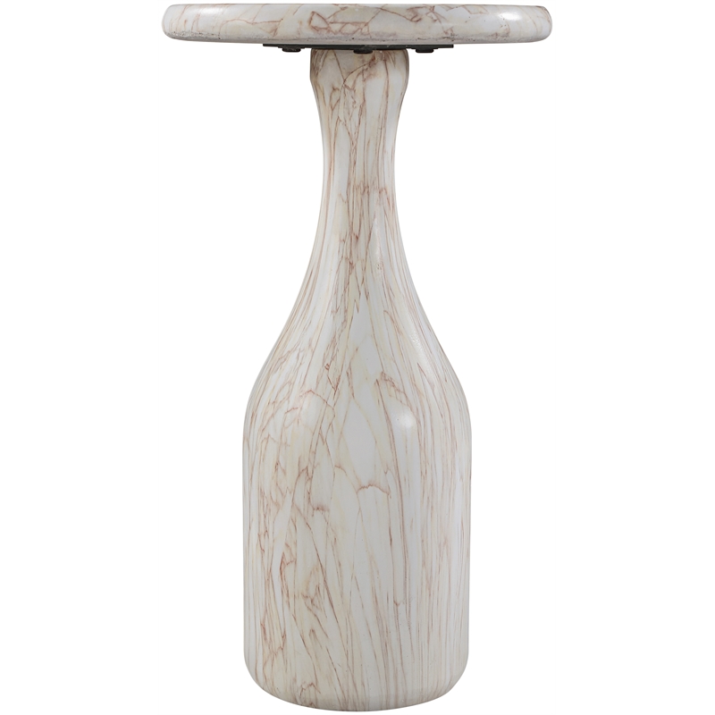 Meridian Furniture Savona White Concrete Indoor/Outdoor End Table