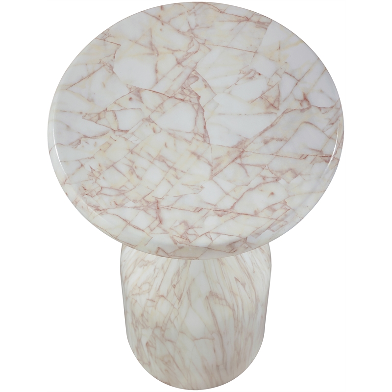 Meridian Furniture Savona White Concrete Indoor/Outdoor End Table