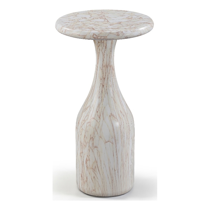 Meridian Furniture Savona White Concrete Indoor/Outdoor End Table