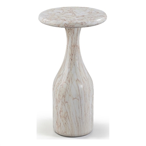 Meridian Furniture Savona White Concrete Indoor/Outdoor End Table