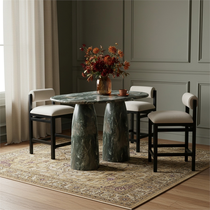 Meridian Furniture Cosenza Green Concrete Indoor/Outdoor Bar Table