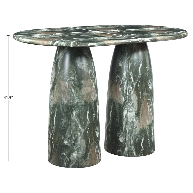 Meridian Furniture Cosenza Green Concrete Indoor/Outdoor Bar Table