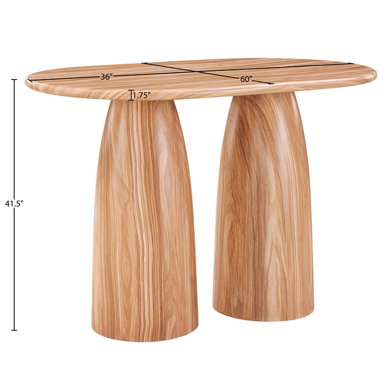 Meridian Furniture Cosenza Natural Concrete Indoor/Outdoor Bar Table