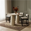 Meridian Furniture Cosenza Travertine Concrete Indoor/Outdoor Bar Table