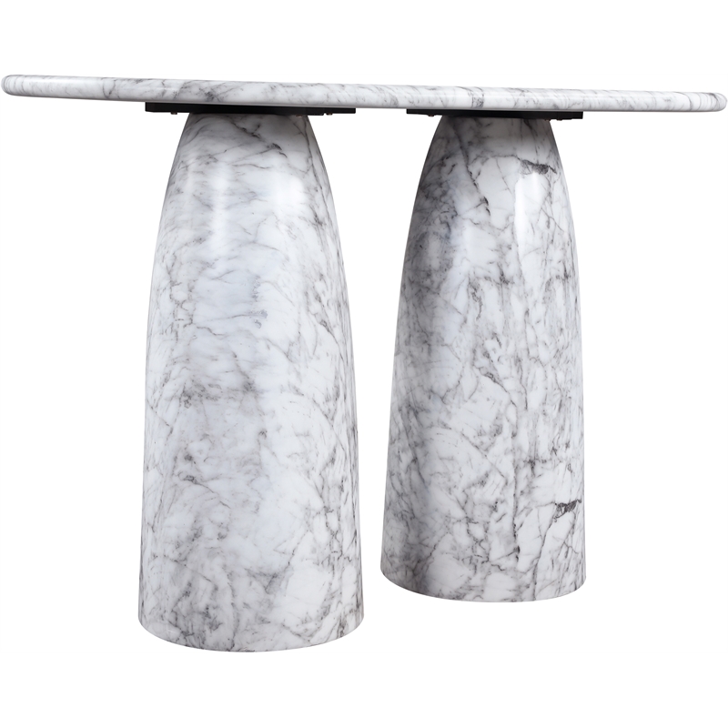 Meridian Furniture Cosenza White Concrete Indoor/Outdoor Bar Table