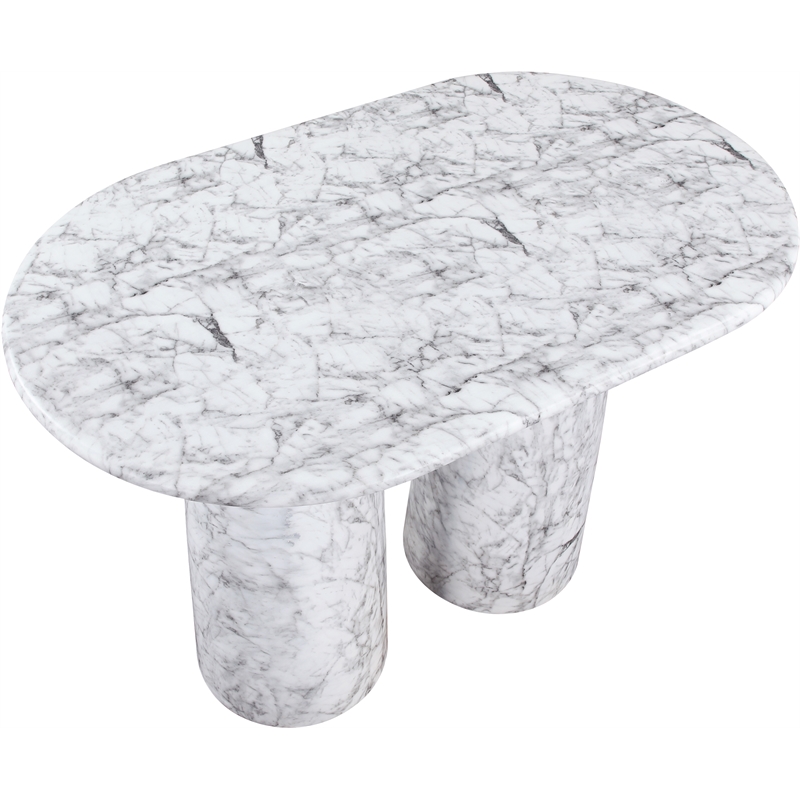 Meridian Furniture Cosenza White Concrete Indoor/Outdoor Bar Table