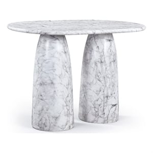 Meridian Furniture Cosenza White Concrete Indoor/Outdoor Bar Table