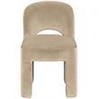 Meridian Furniture Celine Beige Velvet Upholstered Dining Chair (Set of 2)