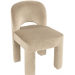 Meridian Furniture Celine Beige Velvet Upholstered Dining Chair (Set of 2)