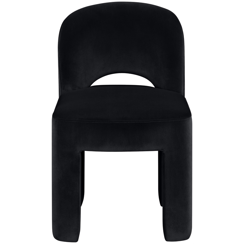 Meridian Furniture Celine Black Velvet Upholstered Dining Chair (Set of 2)