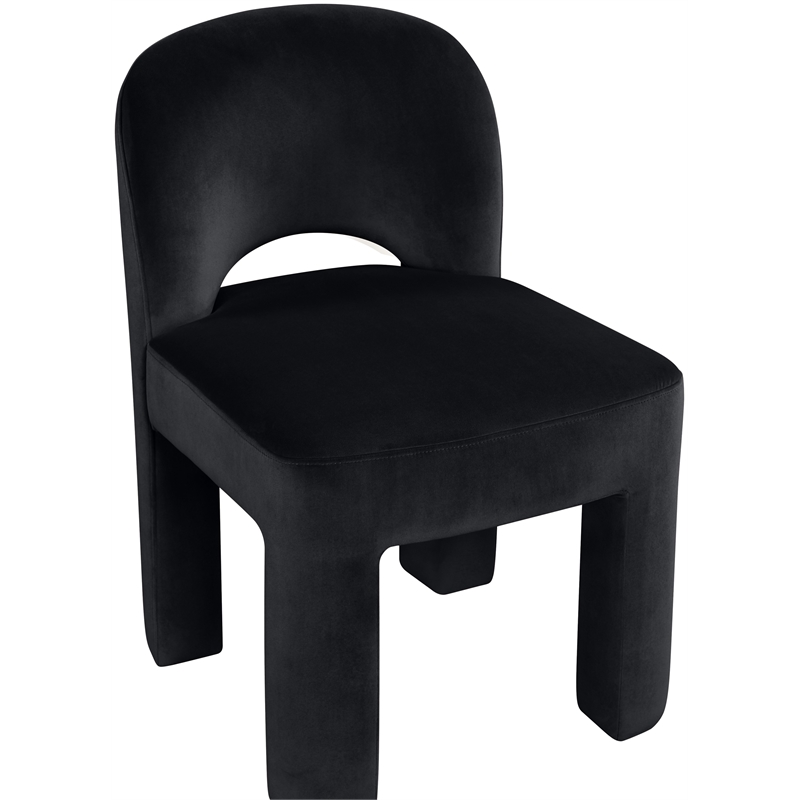 Meridian Furniture Celine Black Velvet Upholstered Dining Chair (Set of 2)