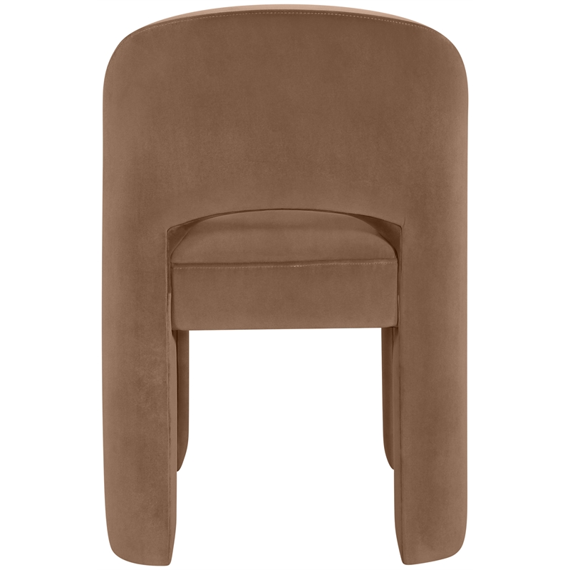 Meridian Furniture Celine Brown Velvet Upholstered Dining Chair (Set of 2)