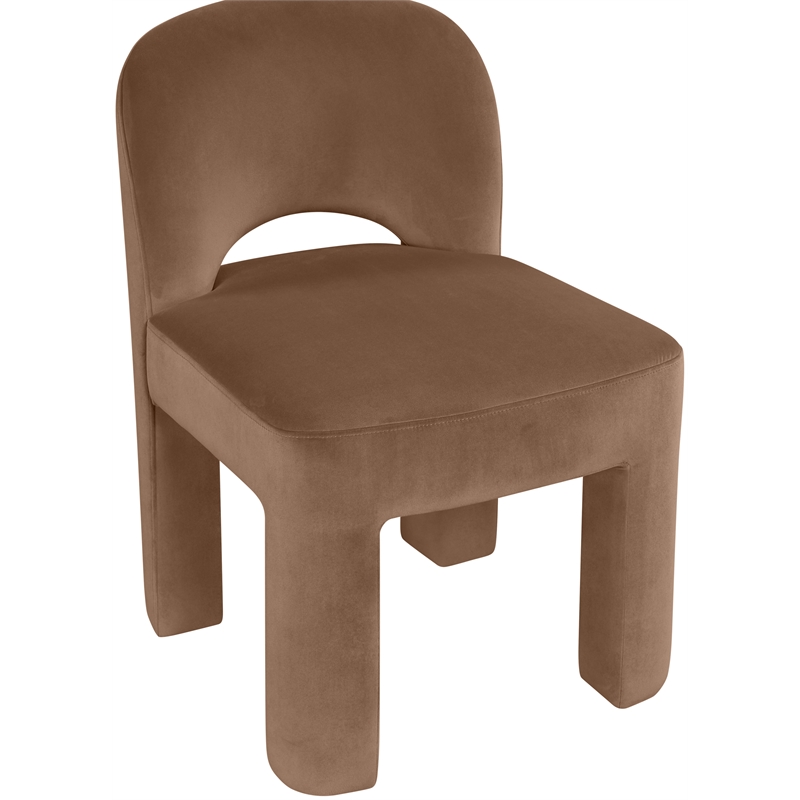 Meridian Furniture Celine Brown Velvet Upholstered Dining Chair (Set of 2)