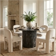 Meridian Furniture Celine Cream Velvet Upholstered Dining Chair (Set of 2)