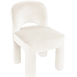 Meridian Furniture Celine Cream Velvet Upholstered Dining Chair (Set of 2)